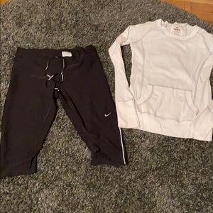 New Nike capris never worn w/FREE new long sleeve!